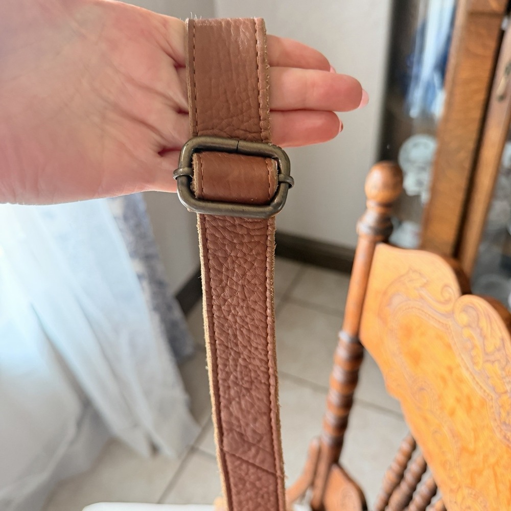STS Ranchwear Boho Fringe Crossbody Purse Tan Leather Handbag Conceal Carry - Picture 15 of 16